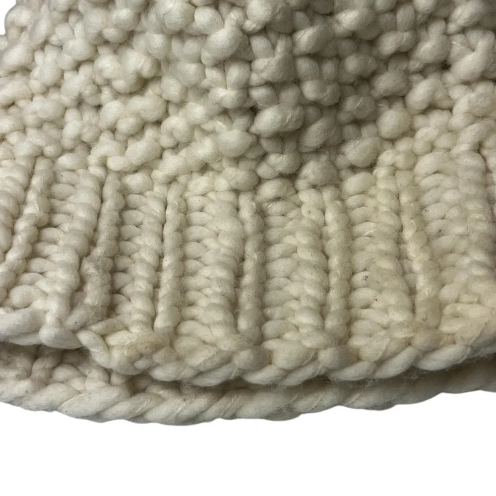Loopy Mango Large Moss Stitch Merino Wool Beanie